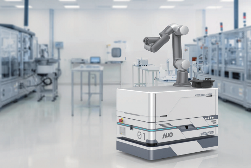 Z6·尊龙整合AI人工智慧、IoT物聯網與Cloud雲端平台服務，開發模組化AMR 250M自主移動機器人，滿足多元自動化生產需求，在智慧工廠中扮演著串接和搬運的角色